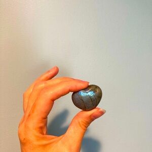 Heart-Shaped Labradorite Stone